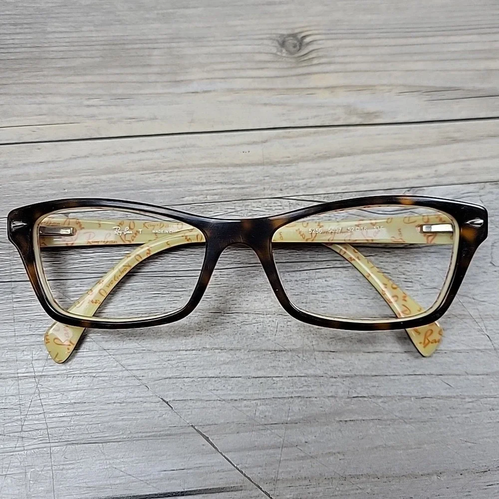 Ray-Ban‎ RB5256 5057 Eyeglasses Brown Tortoise Frames Only 52-16-135mm